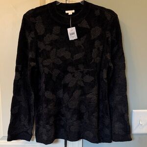 J. Jill Black chenille sweater